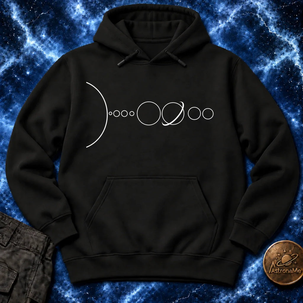 Solar System Minimal Line Hoodie product image 4