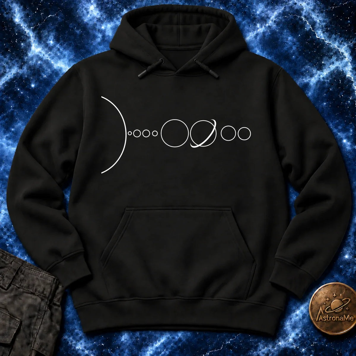 Solar System Minimal Line Hoodie product image 4