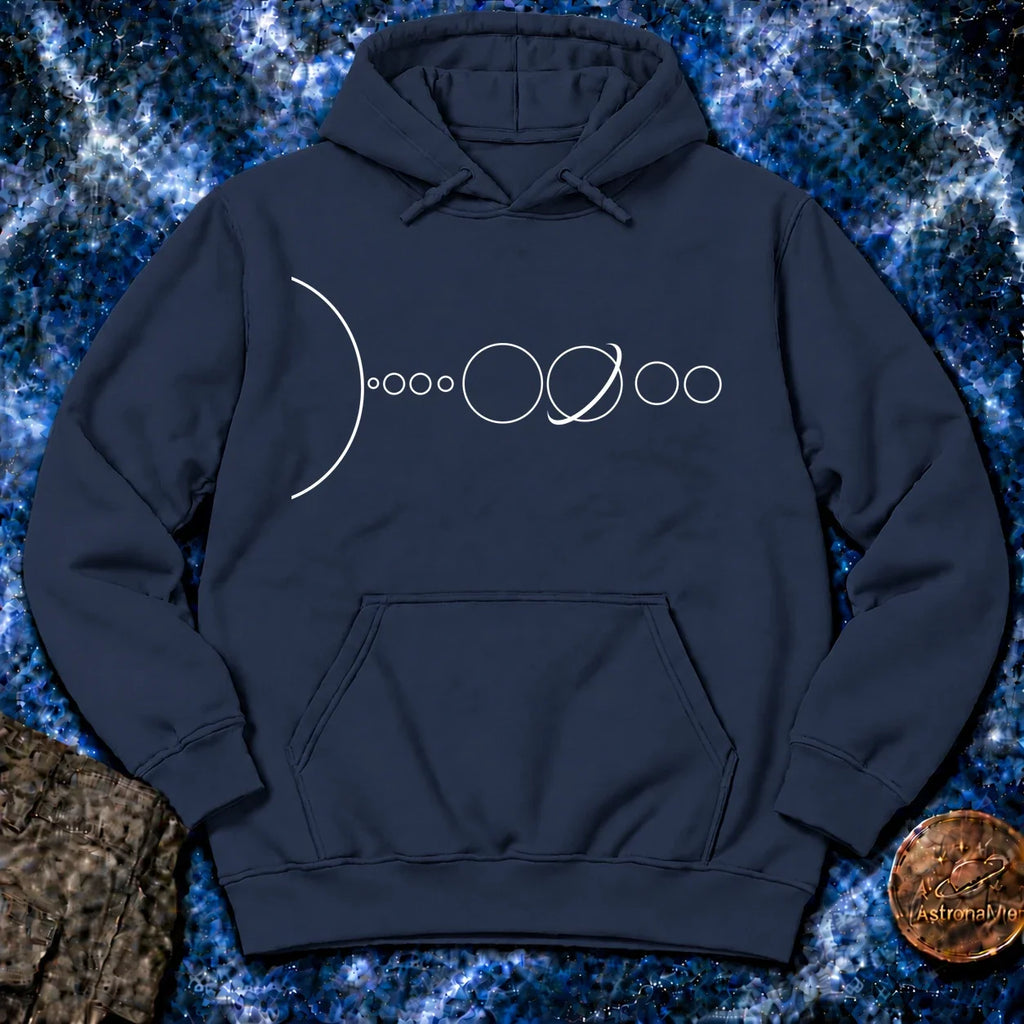 Solar System Minimal Line Hoodie product image 1