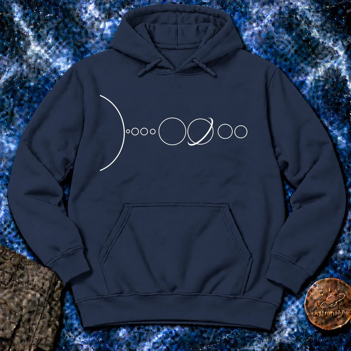 Solar System Minimal Line Hoodie product image 1