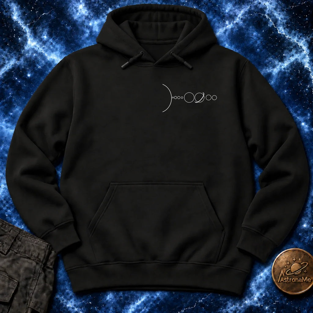 Solar System Minimal Line Pocket Hoodie product image 4