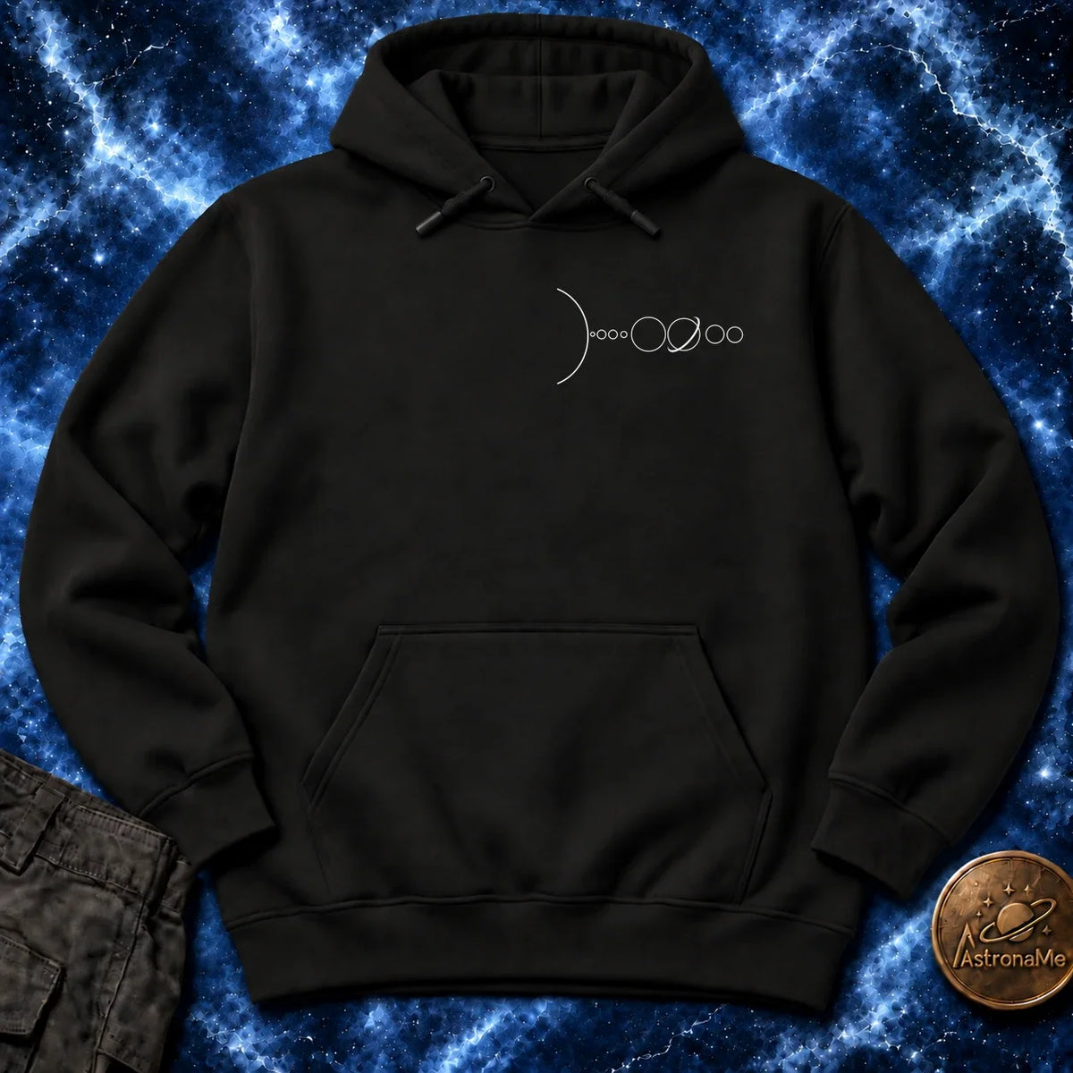 Solar System Minimal Line Pocket Hoodie product image 4