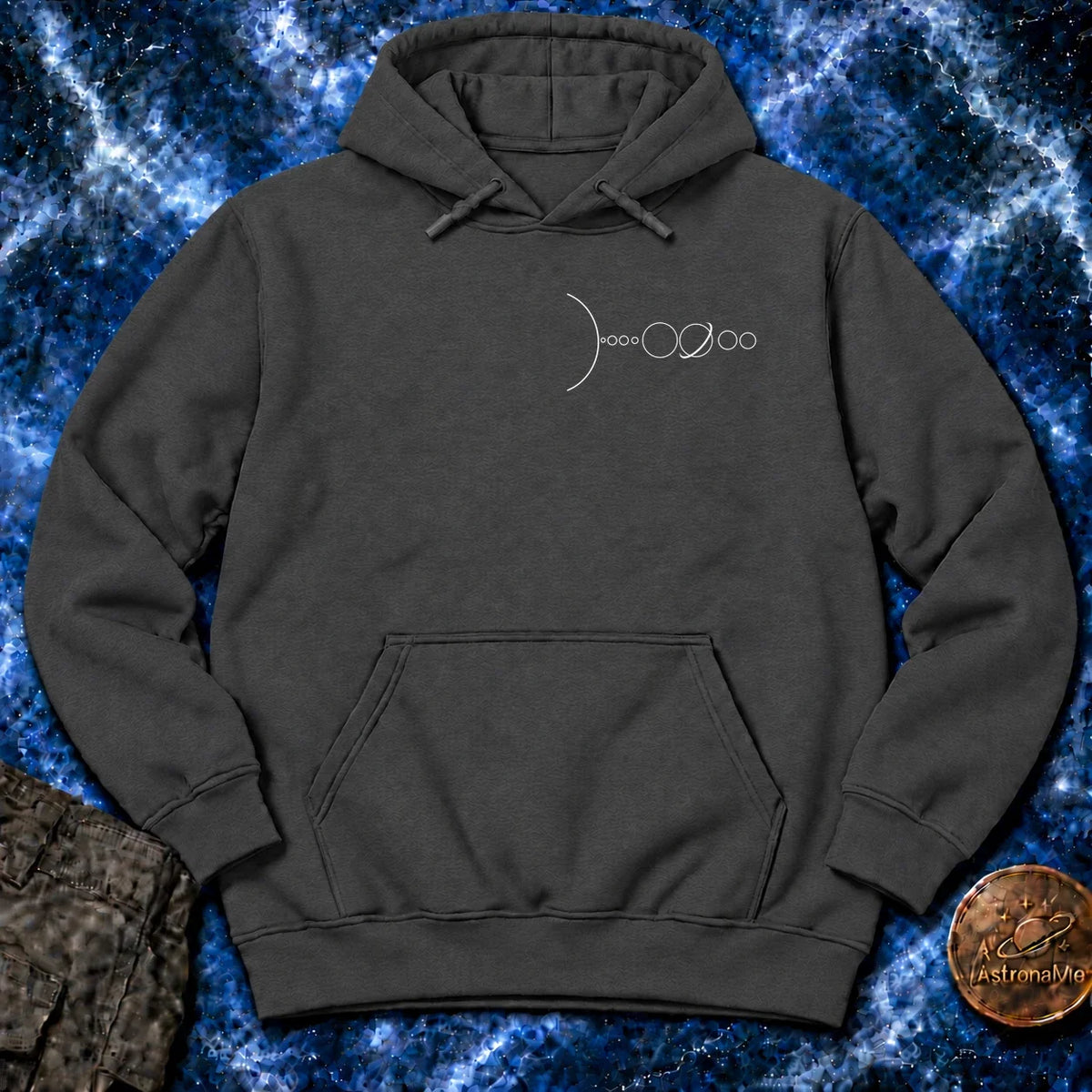 Solar System Minimal Line Pocket Hoodie product image 2