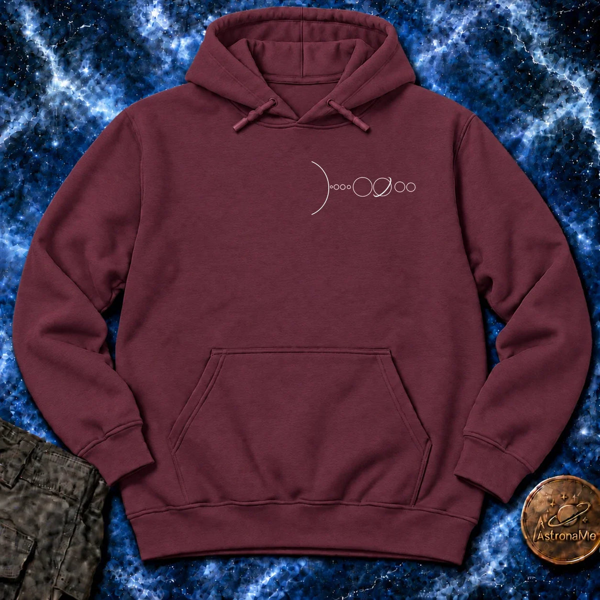 Solar System Minimal Line Pocket Hoodie product image 3