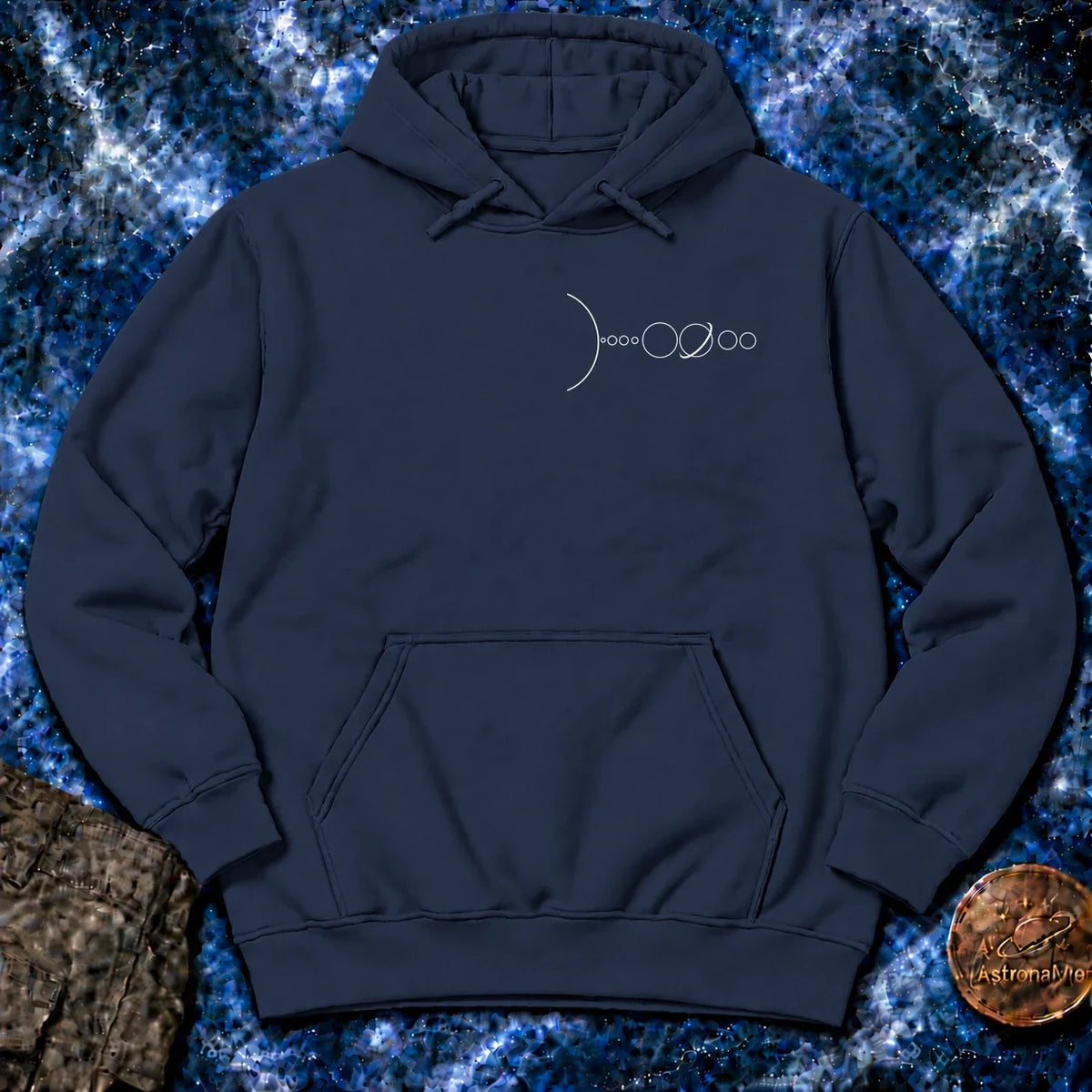 Solar System Minimal Line Pocket Hoodie product image 1