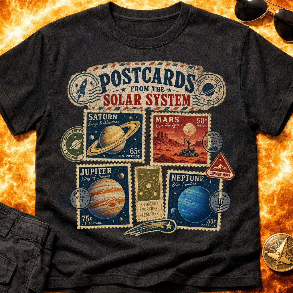 Solar System Post Cards T-Shirt product image 3