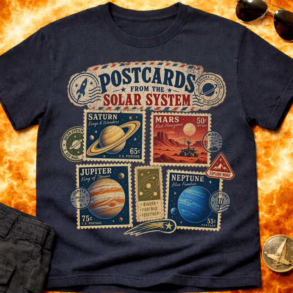 Solar System Post Cards T-Shirt product image 2