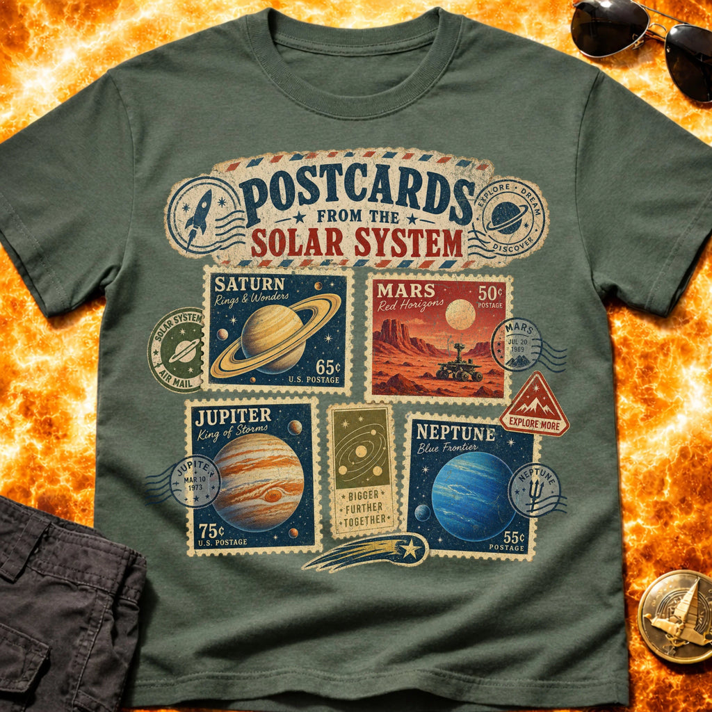 Solar System Post Cards T-Shirt product image 6