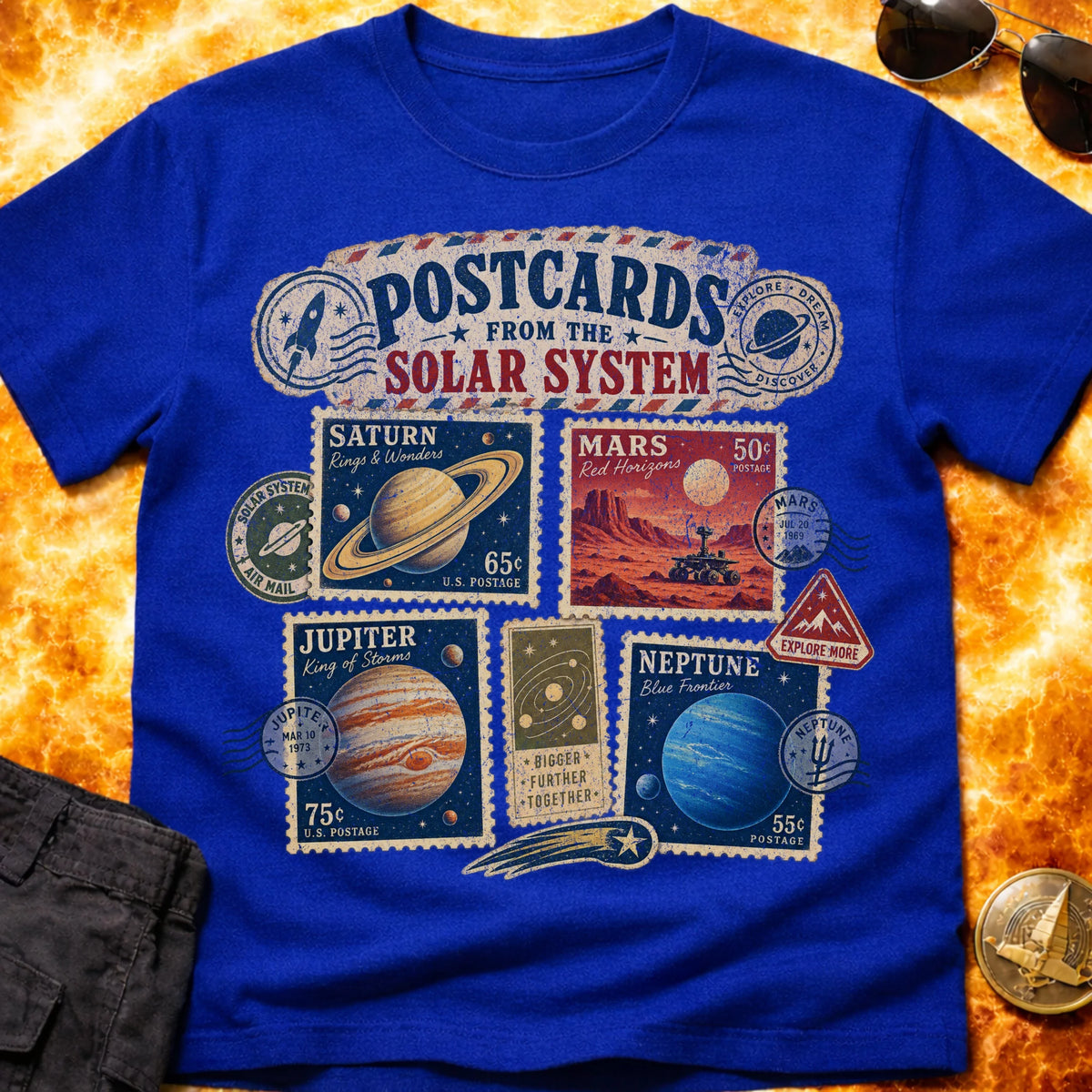 Solar System Post Cards T-Shirt product image 5