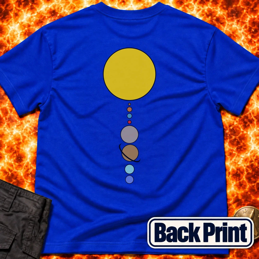 Solar System Vertical Alignment Back Print T-Shirt product image 4