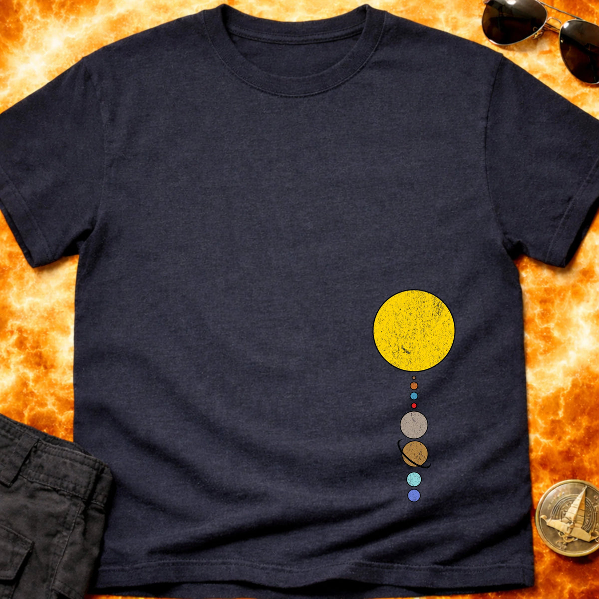 Solar System Vertical Low Left T-Shirt product image 4