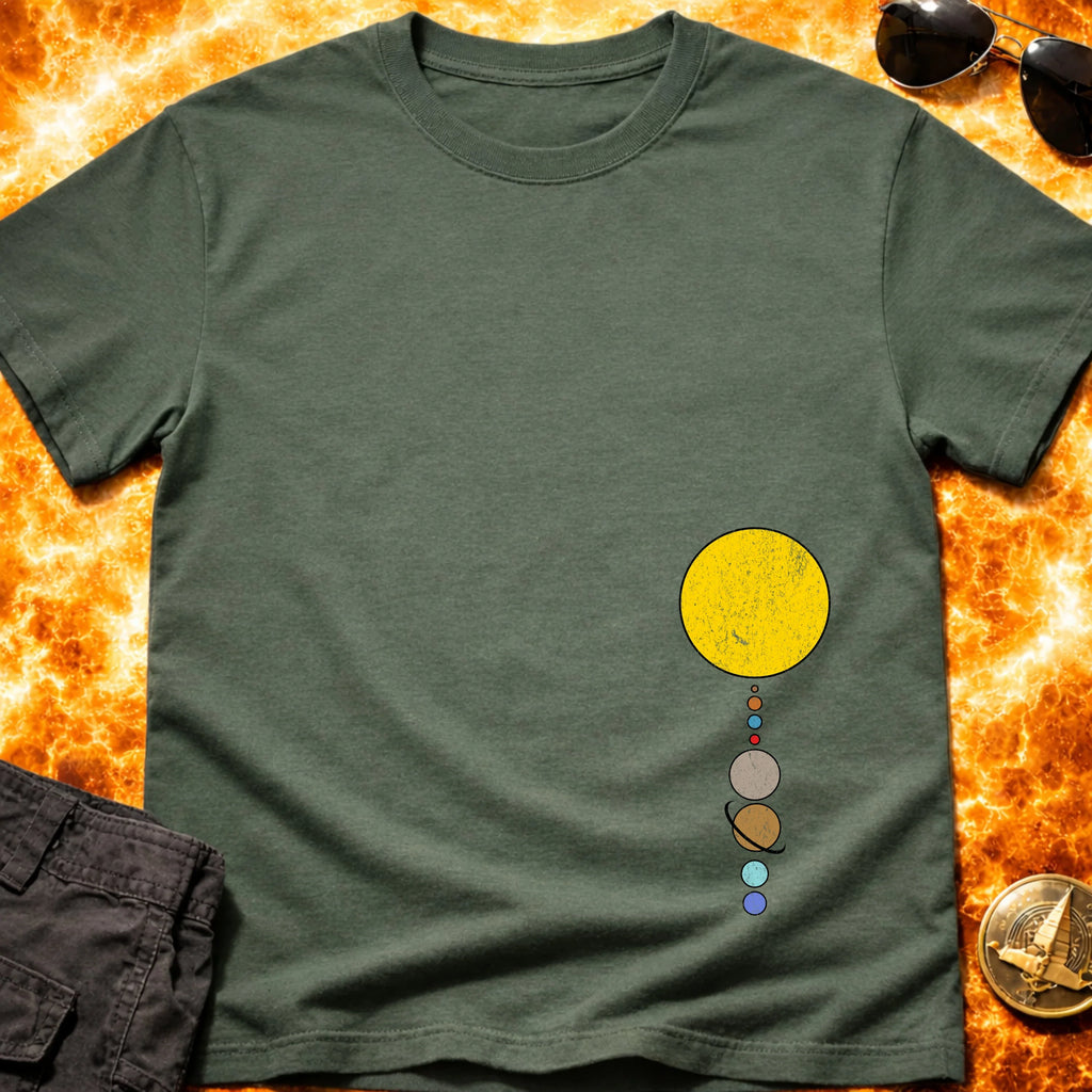 Solar System Vertical Low Left T-Shirt product image 3