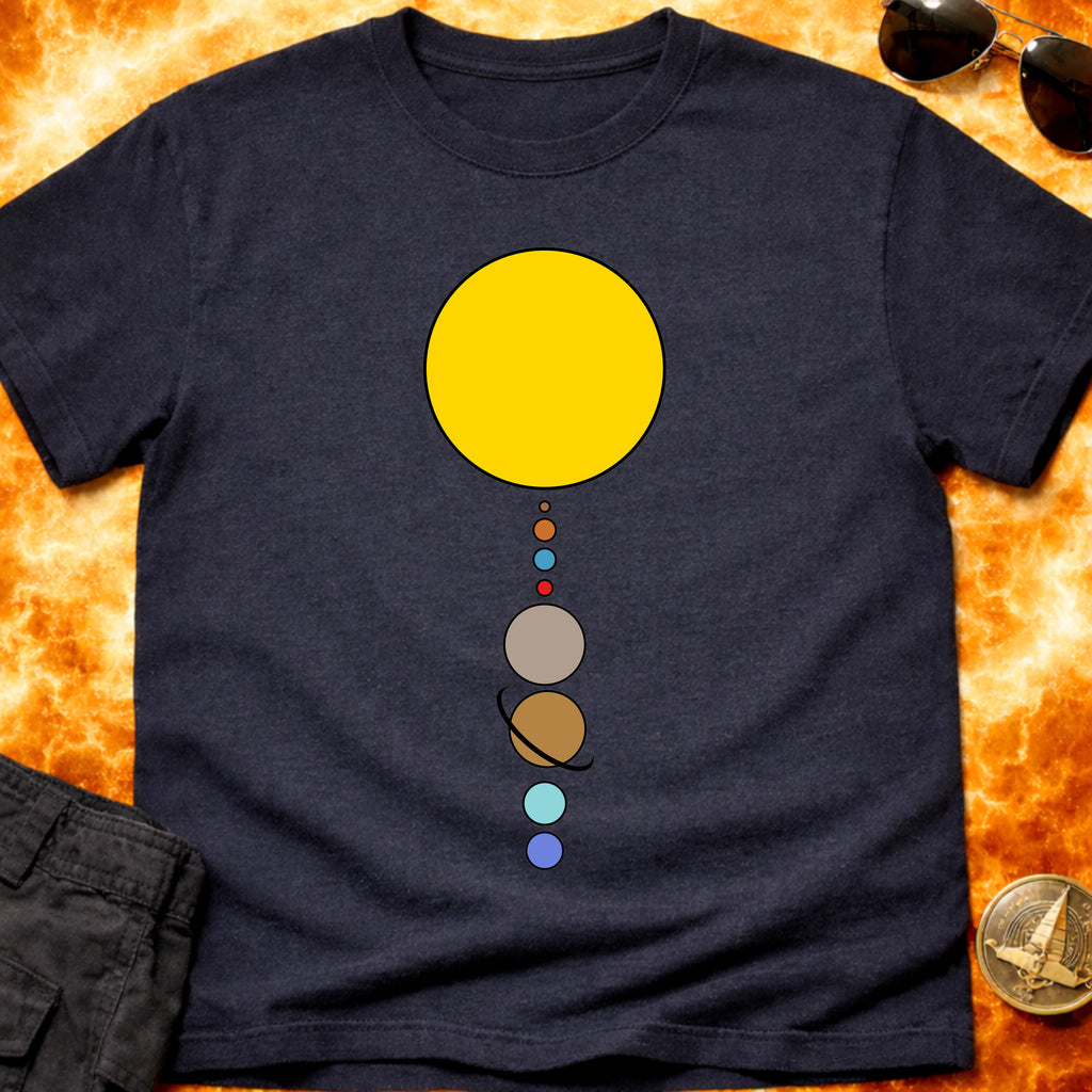Solar System Vertical Alignment T-Shirt product image 4
