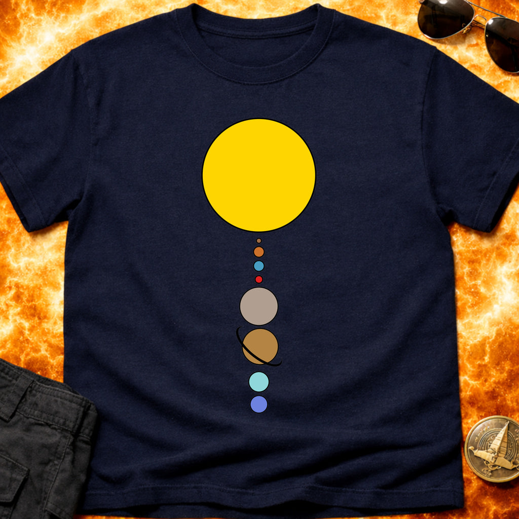 Solar System Vertical Alignment T-Shirt product image 3