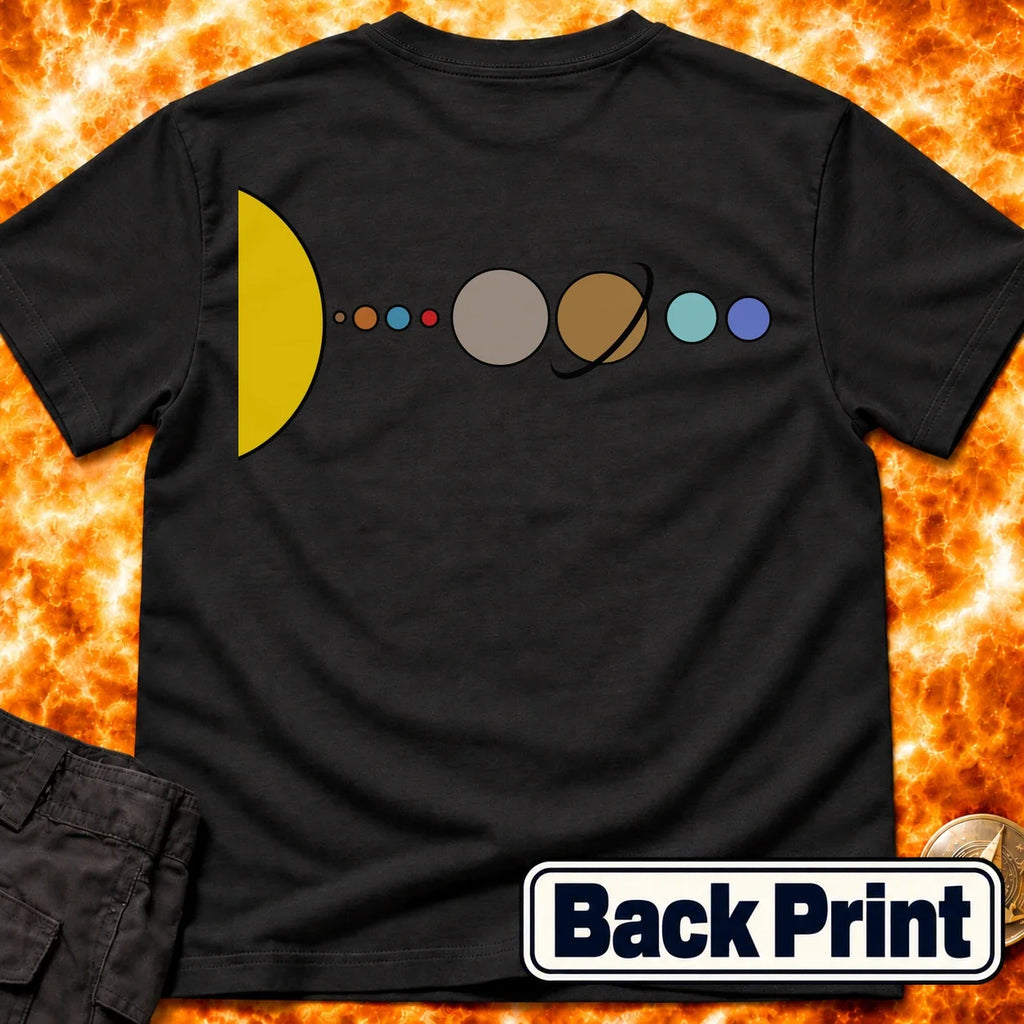 Solar System Flat Back Print T-Shirt product image 5