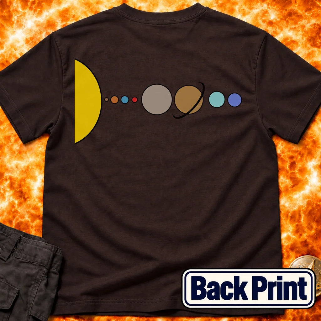 Solar System Flat Back Print T-Shirt product image 2