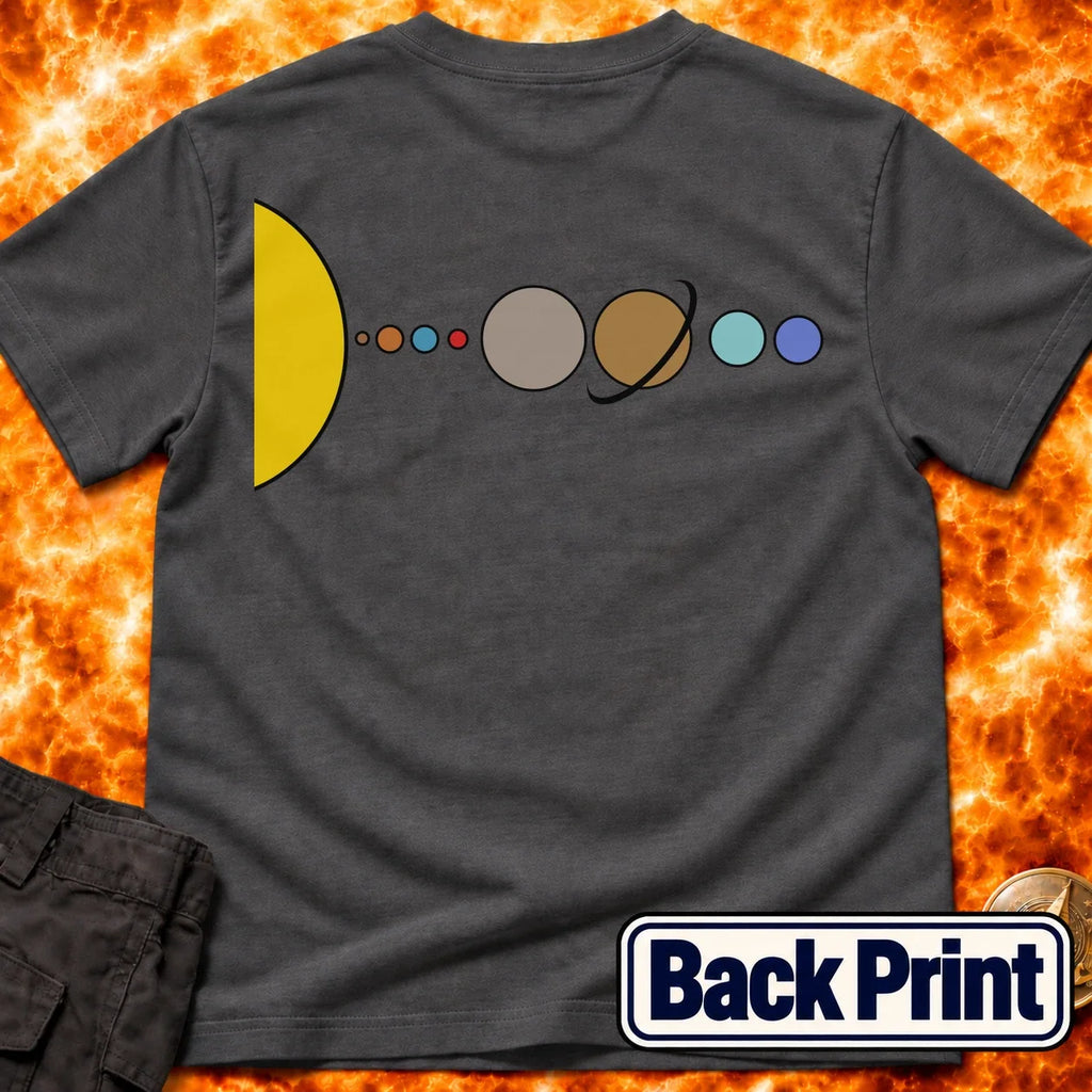 Solar System Flat Back Print T-Shirt product image 7