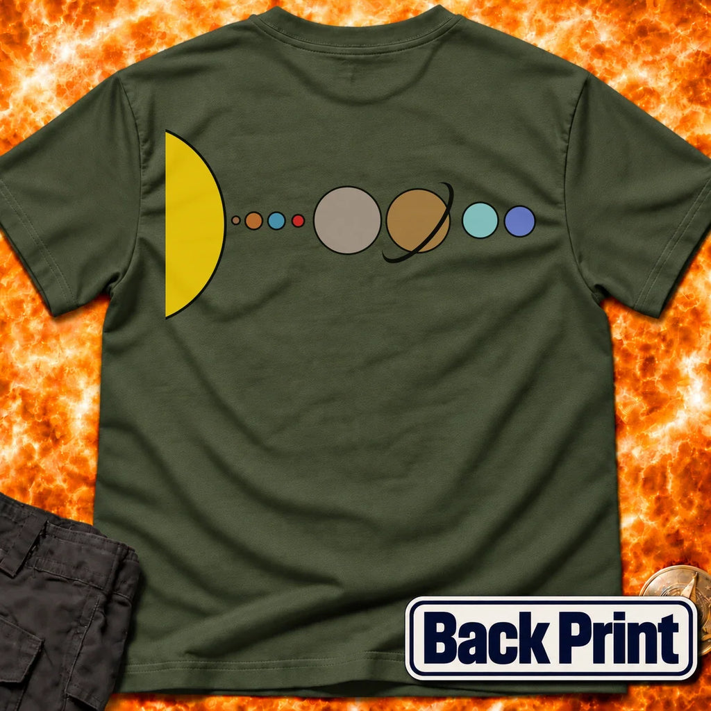 Solar System Flat Back Print T-Shirt product image 6