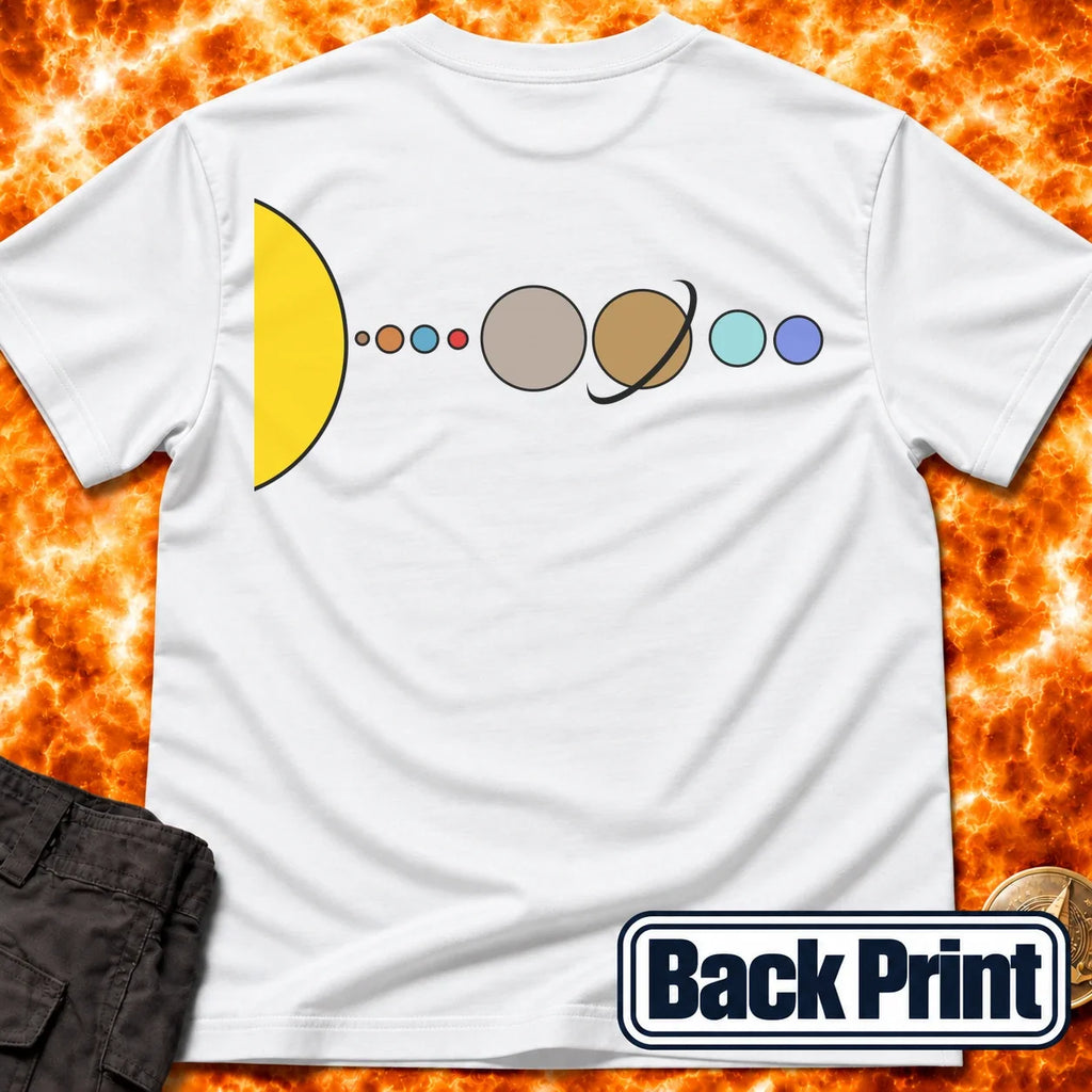 Solar System Flat Back Print T-Shirt product image 4