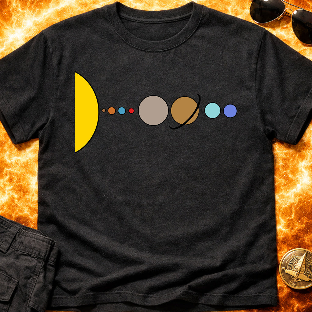 Solar System Flat T-Shirt product image 1