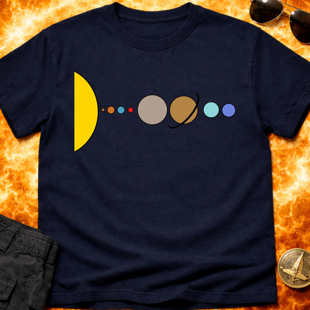 Solar System Flat T-Shirt product image 3