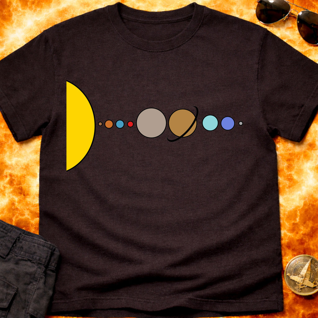 Solar System Flat - 2005 Pluto Edition T-Shirt product image 5