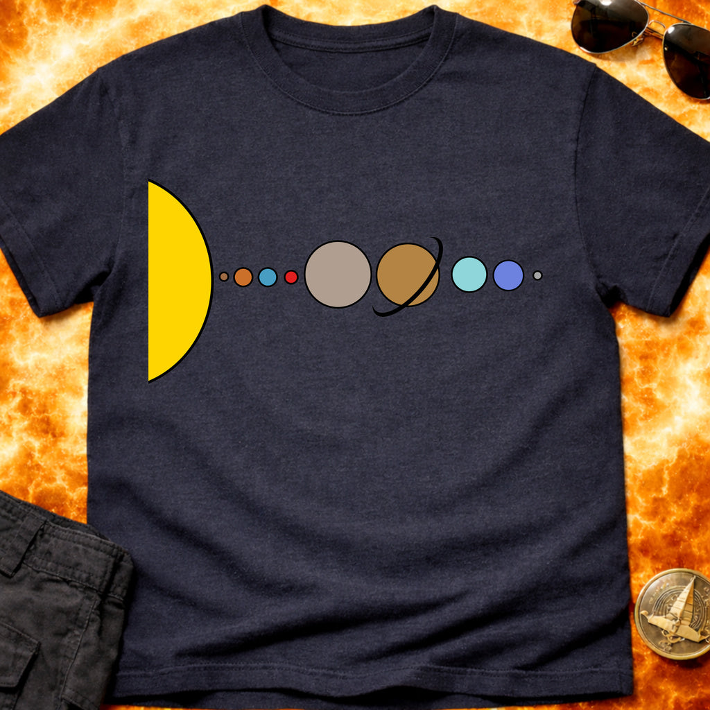 Solar System Flat - 2005 Pluto Edition T-Shirt product image 7