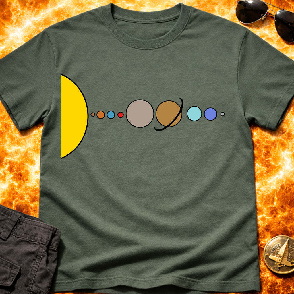 Solar System Flat - 2005 Pluto Edition T-Shirt product image 3
