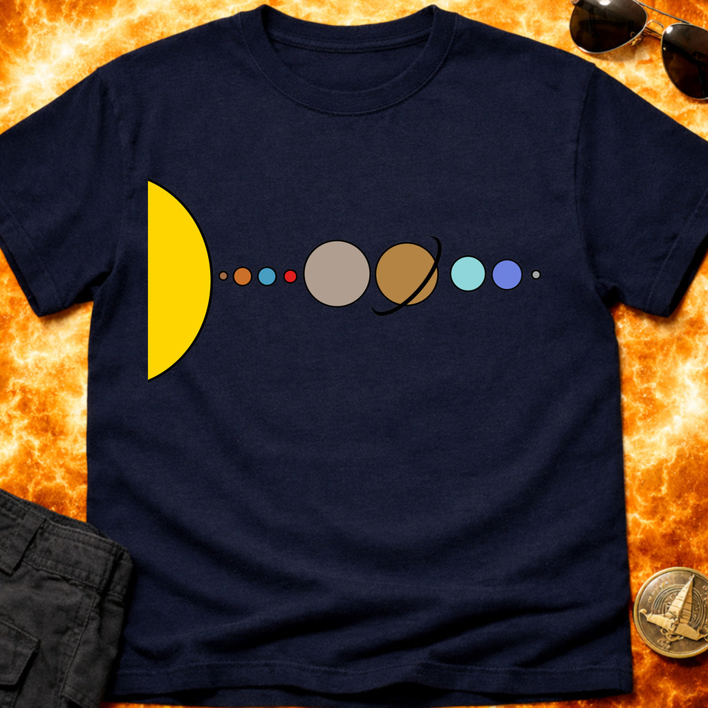 Solar System Flat - 2005 Pluto Edition T-Shirt product image 6