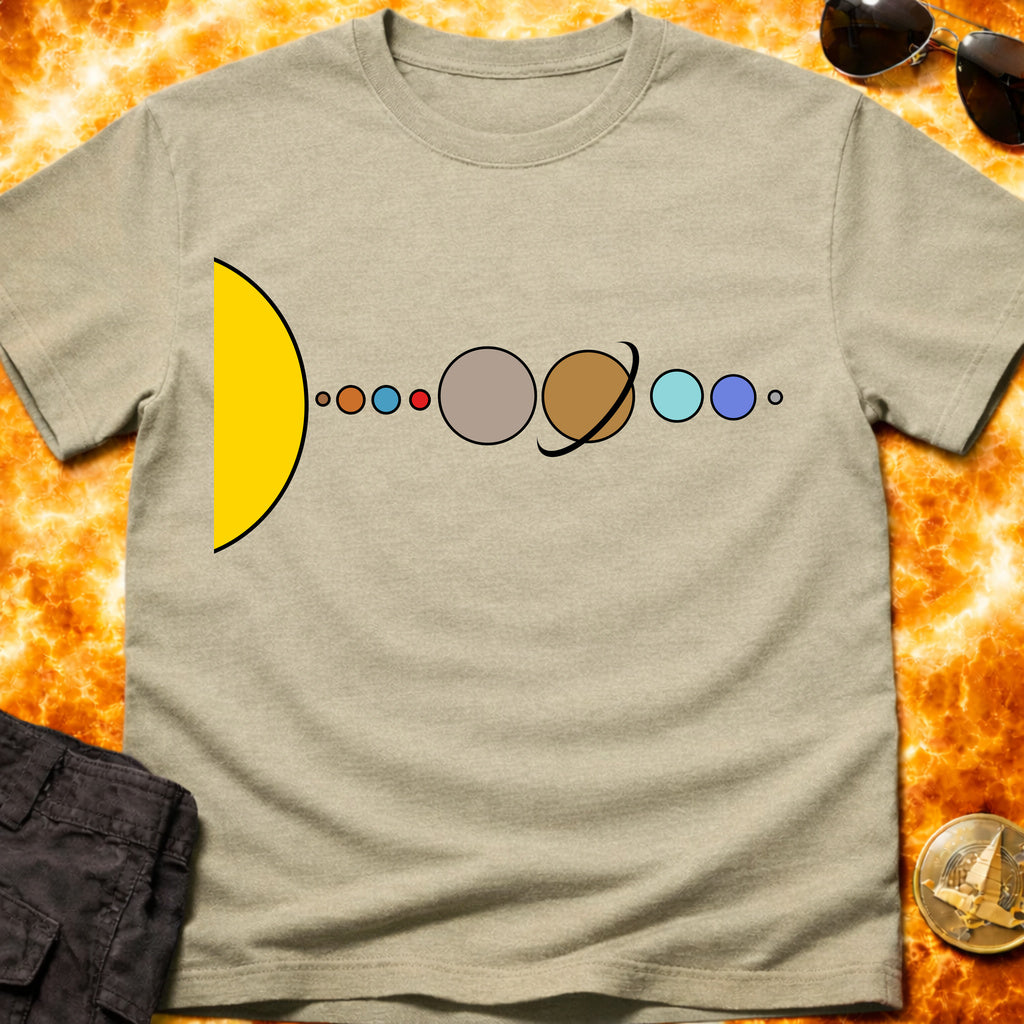 Solar System Flat - 2005 Pluto Edition T-Shirt product image 2