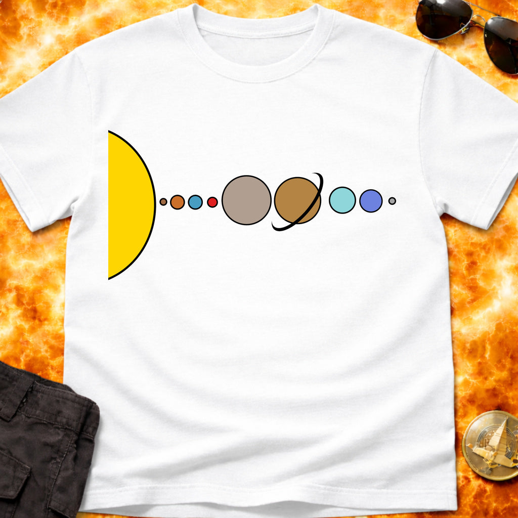 Solar System Flat - 2005 Pluto Edition T-Shirt product image 1