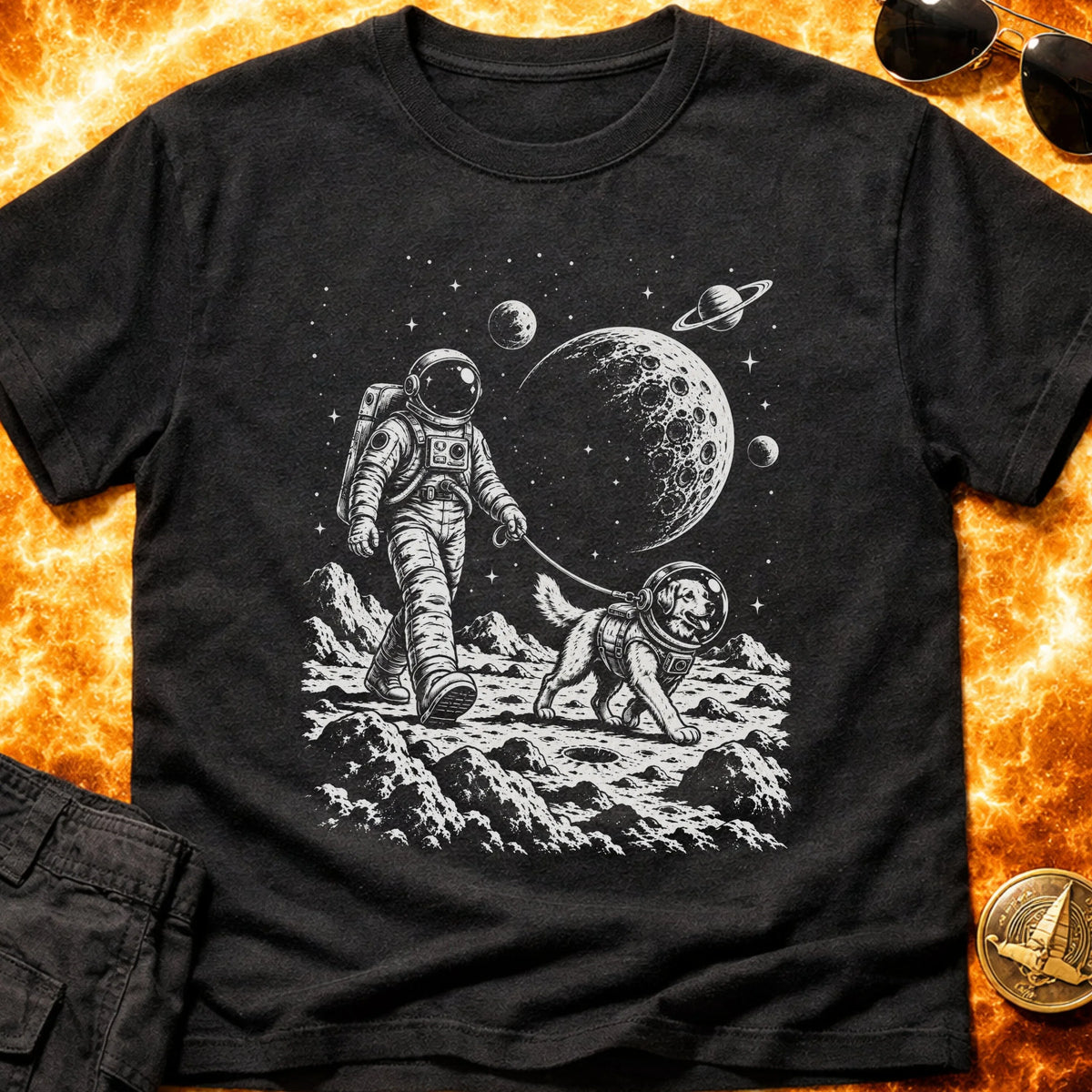 Space Dog Walk T-Shirt product image 6