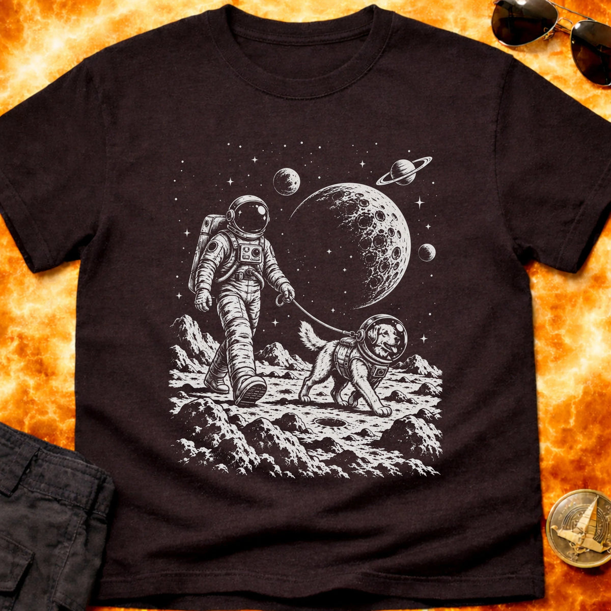 Space Dog Walk T-Shirt product image 2