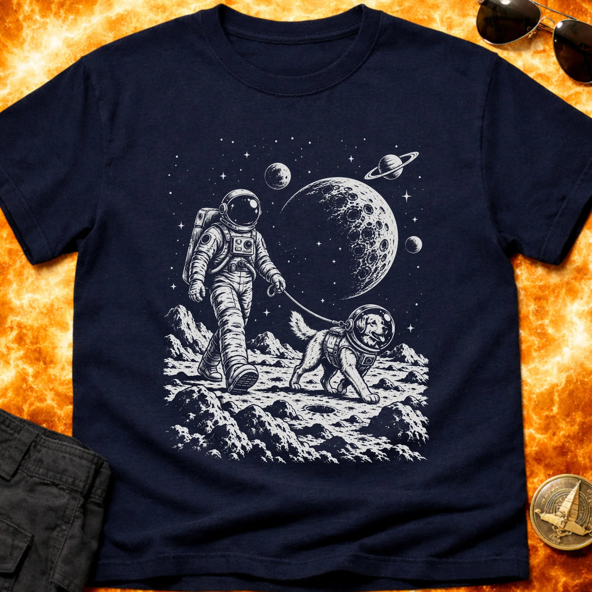 Space Dog Walk T-Shirt product image 5