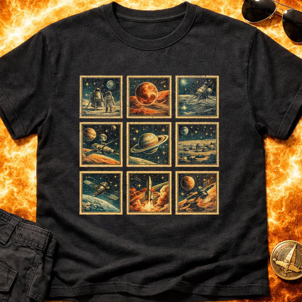 Space Explorer Stamps T-Shirt product image 7