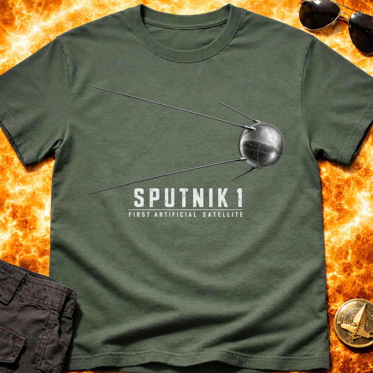 Sputnik 1 First Artificial Satellite T-Shirt product image 5