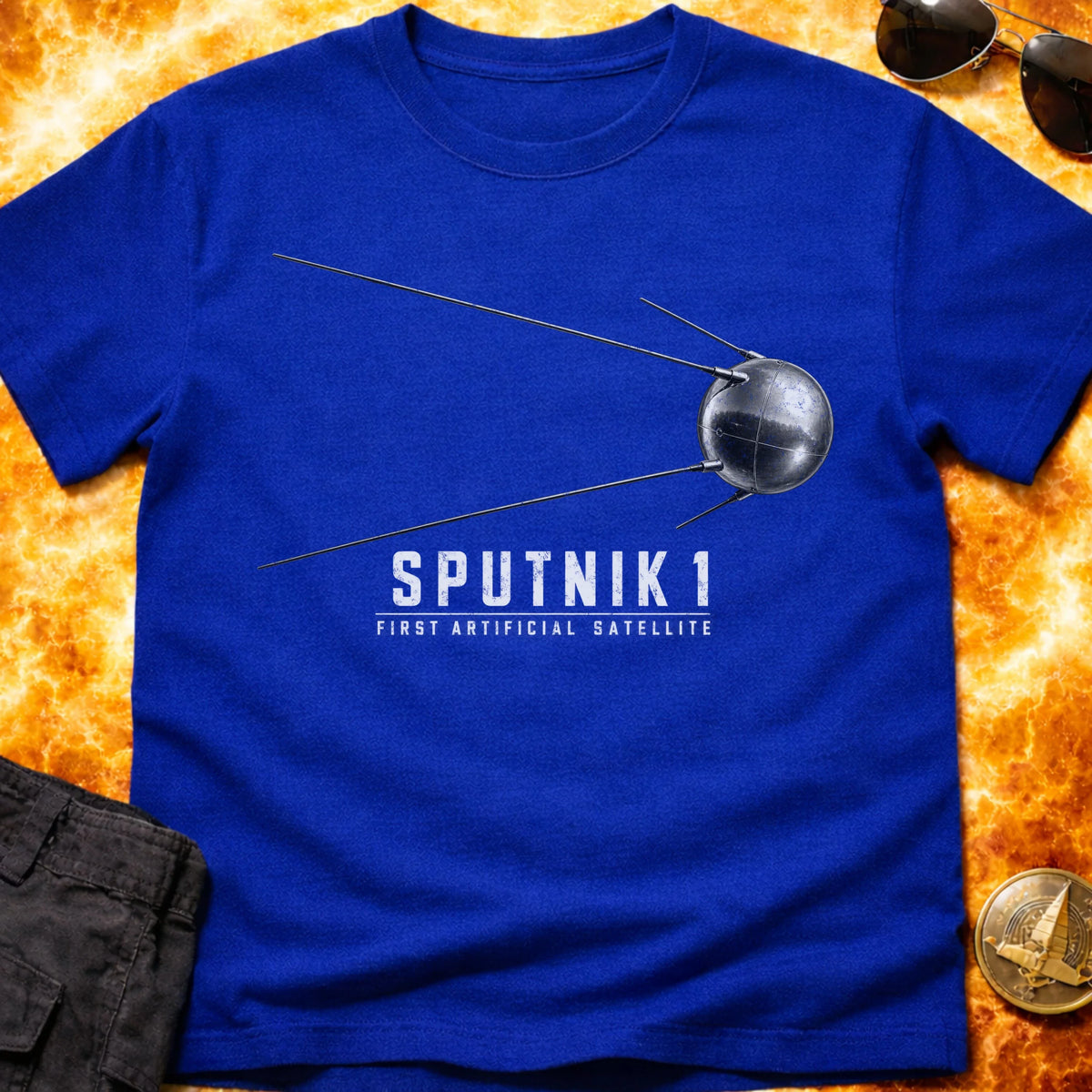 Sputnik 1 First Artificial Satellite T-Shirt product image 4