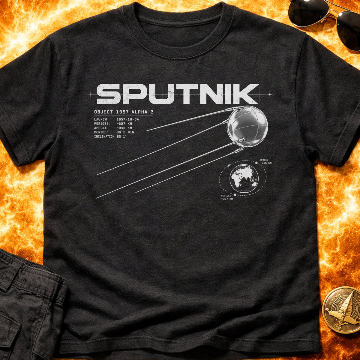 Sputnik 1 Flight Path T-Shirt product image 5