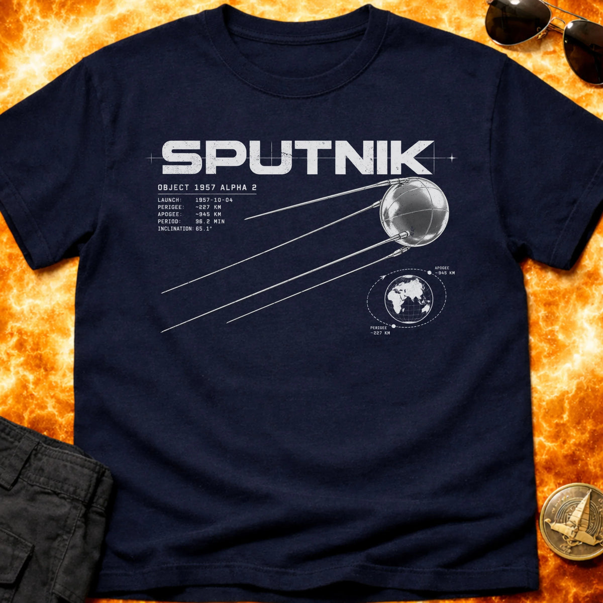 Sputnik 1 Flight Path T-Shirt product image 1