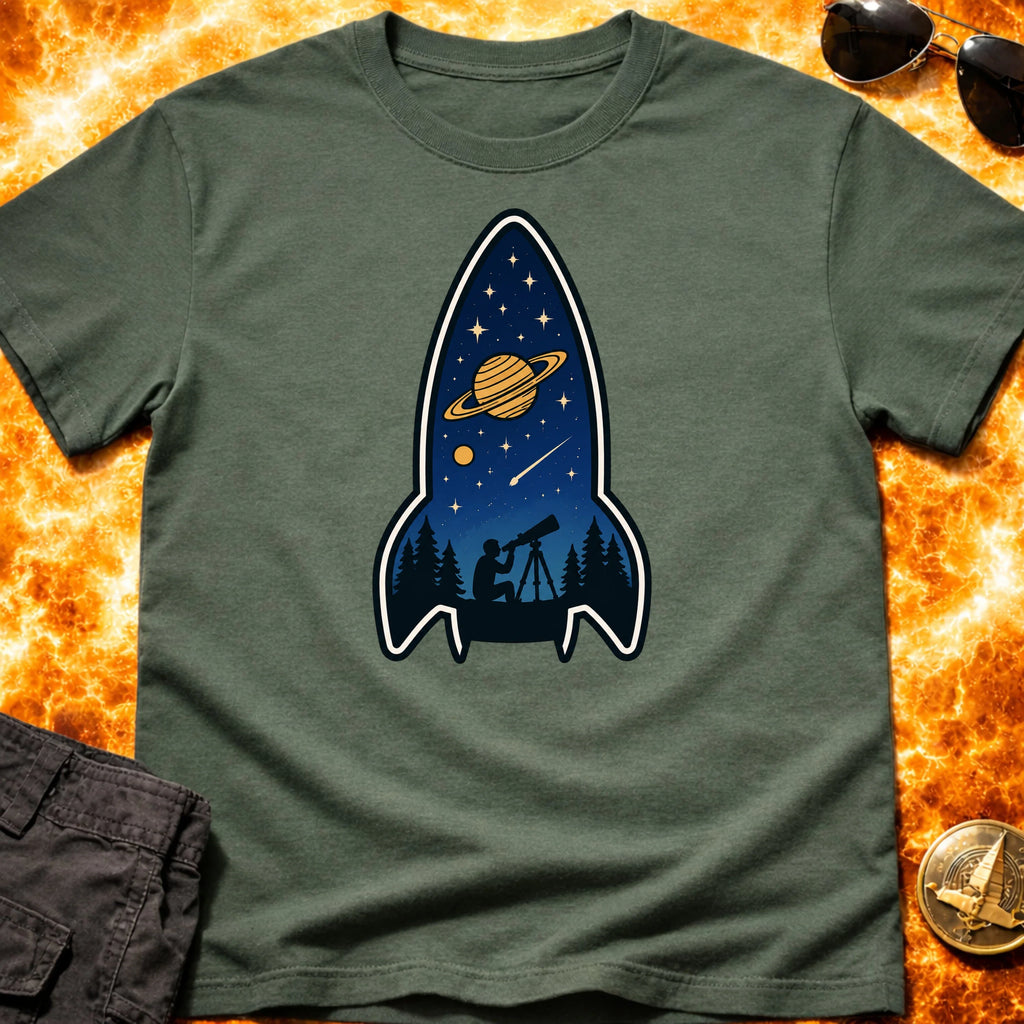 Stargaze Saturn rocket T-Shirt product image 4