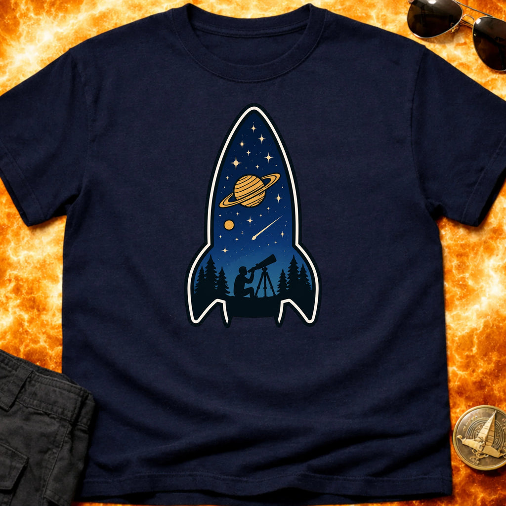 Stargaze Saturn rocket T-Shirt product image 2