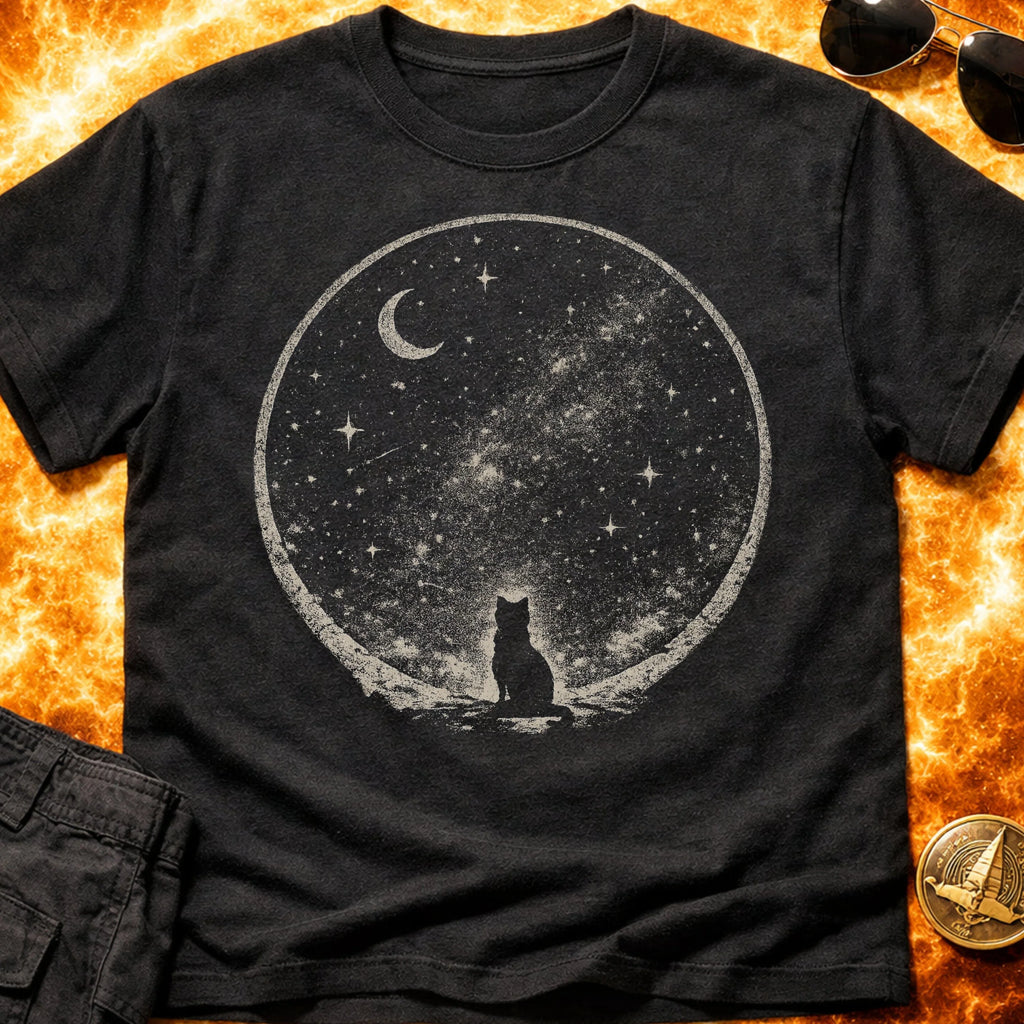 Starry Sky Cat T-Shirt product image 3