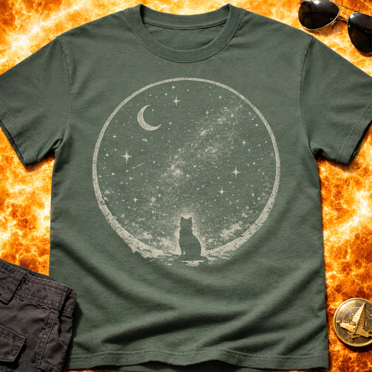 Starry Sky Cat T-Shirt product image 6