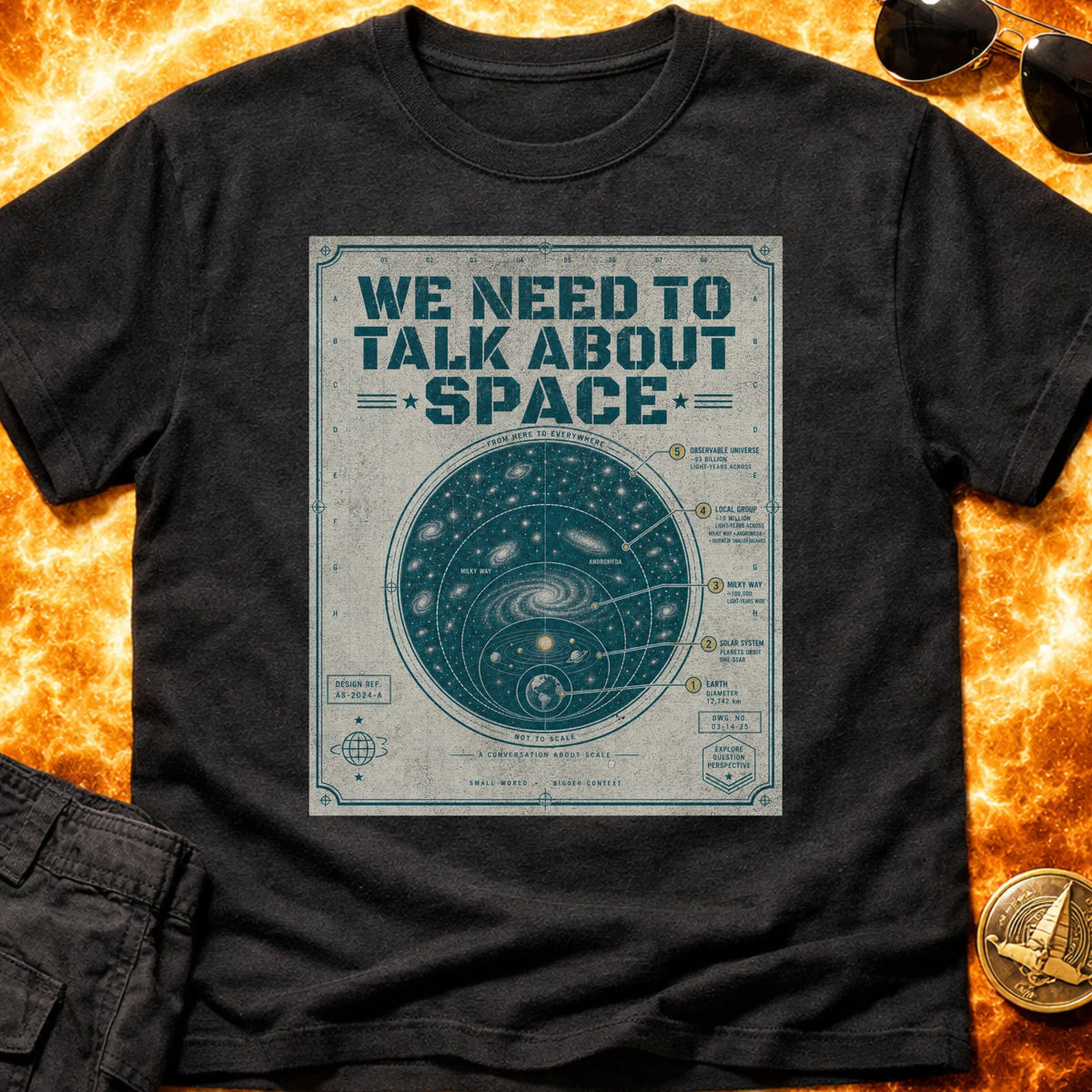 Talk About Space Schematic T-Shirt product image 2