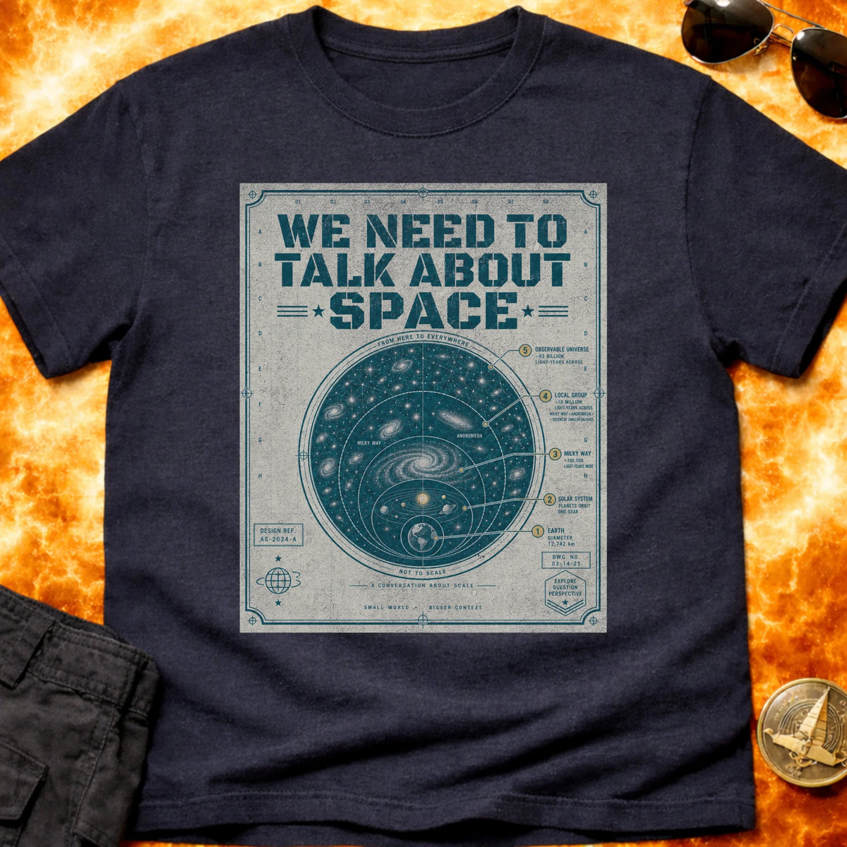 Talk About Space Schematic T-Shirt product image 4