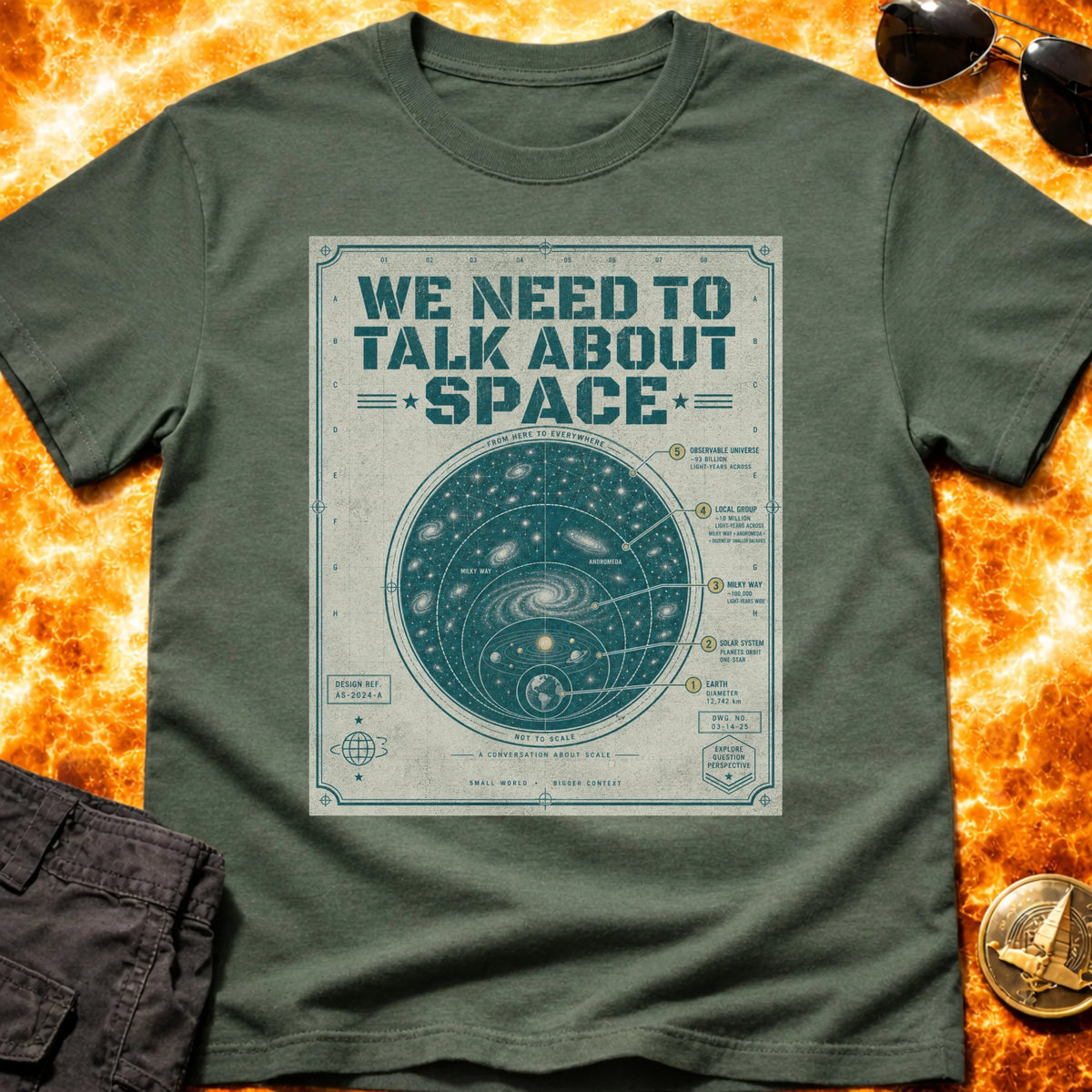 Talk About Space Schematic T-Shirt product image 6