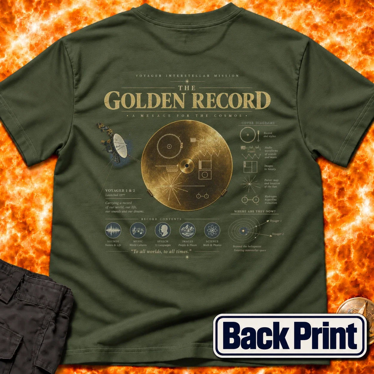 The Golden Record Back Print T-Shirt product image 6