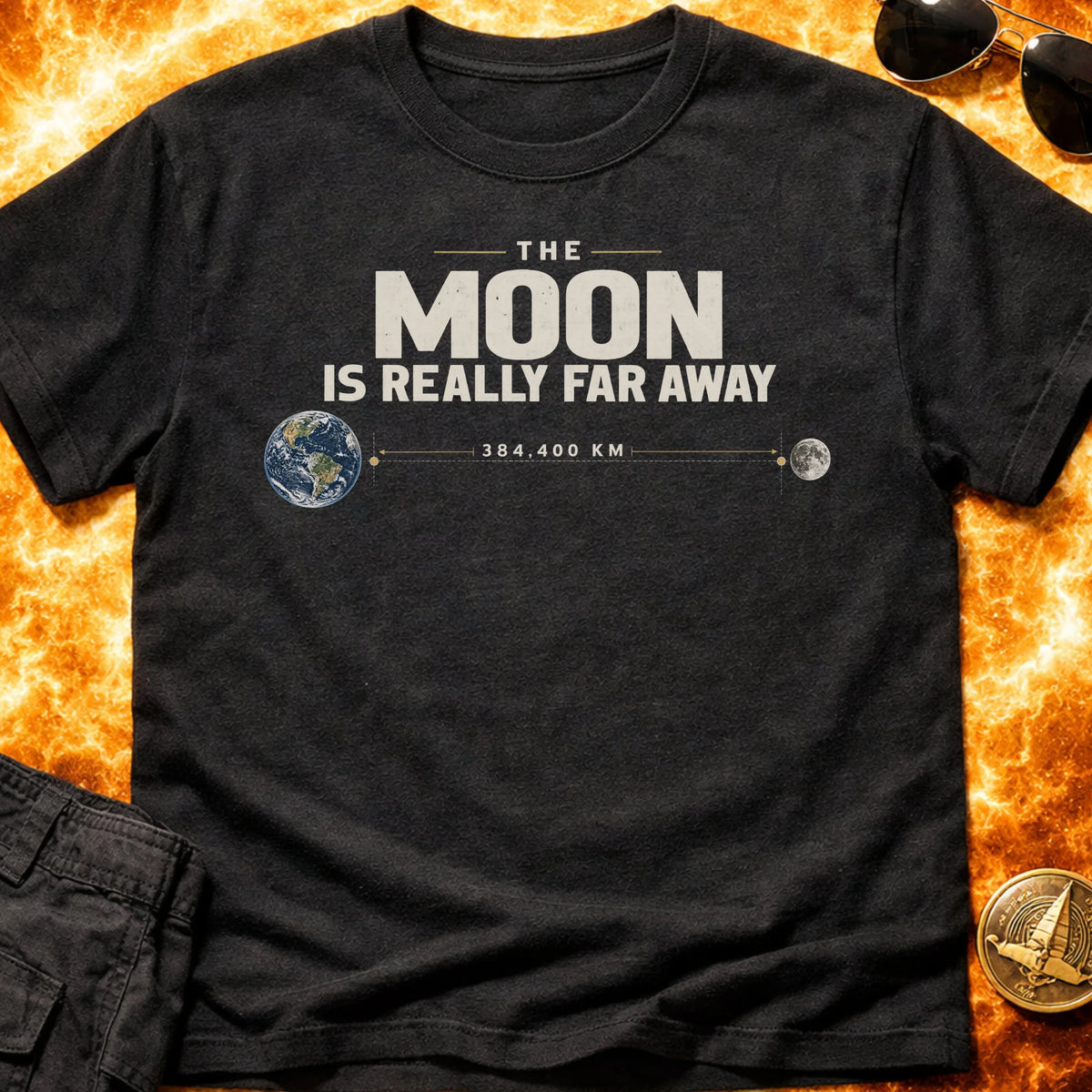 The Moon Is Really Far Away T-Shirt product image 6