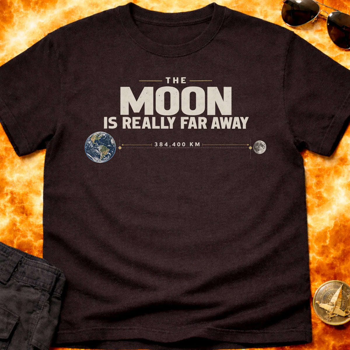 The Moon Is Really Far Away T-Shirt product image 2