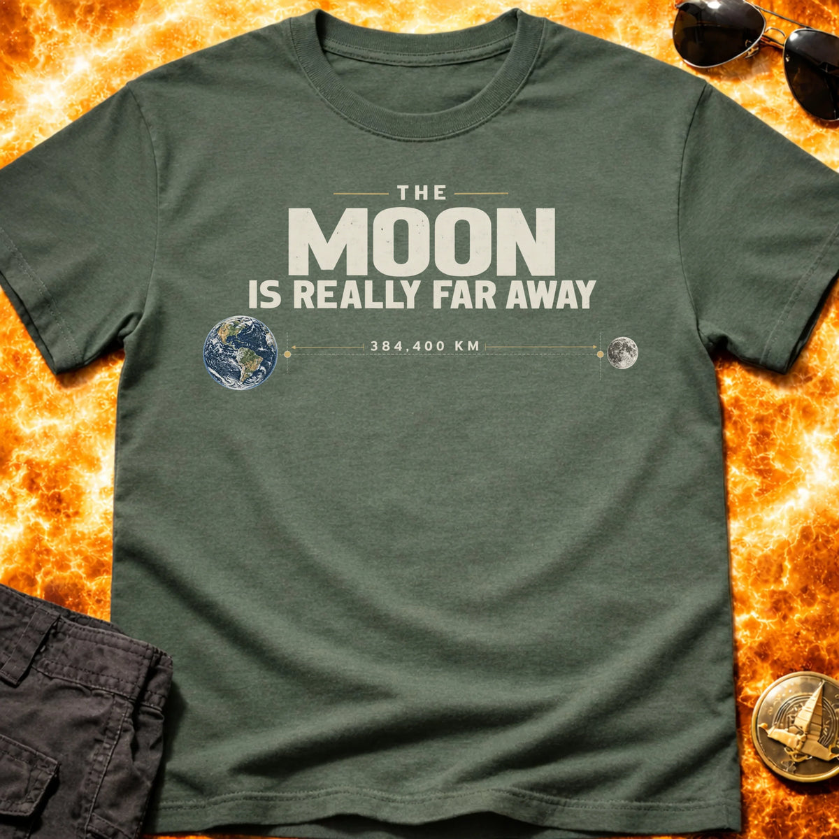 The Moon Is Really Far Away T-Shirt product image 3